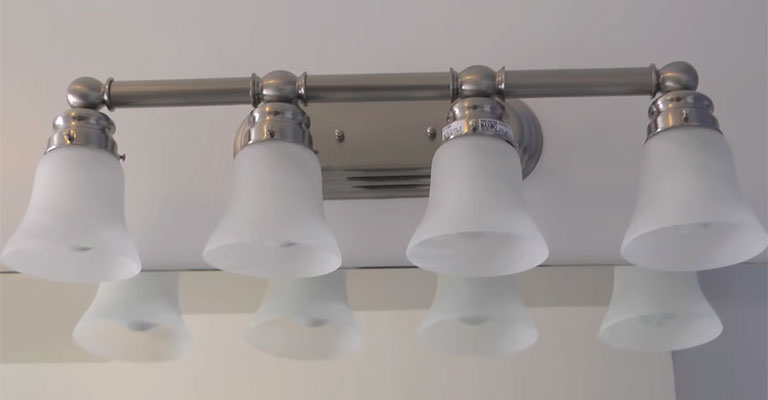 Install Vanity Lights Upside Down With Swivel Stands
