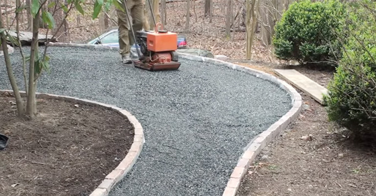 Gravel And Concrete Setting
