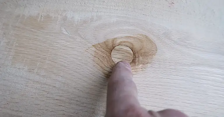 Covering Holes Through Wood Plugs