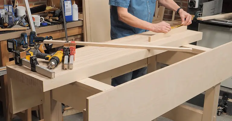 Mark Out The Width Of An Upright 3/4-inch Plywood
