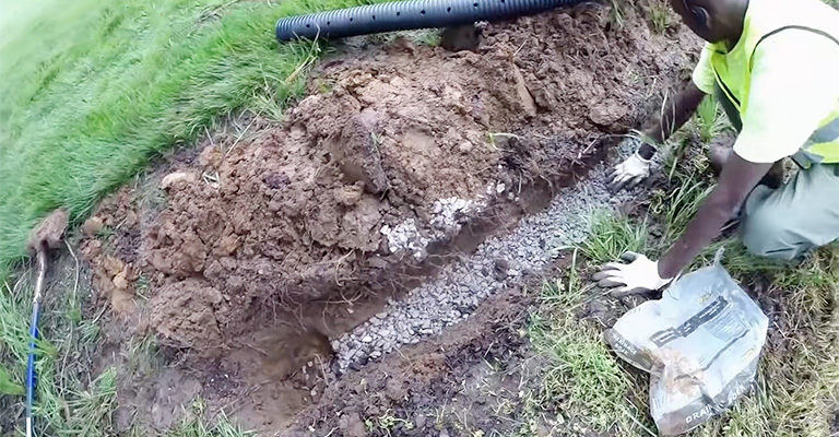 French Drain Trench Width