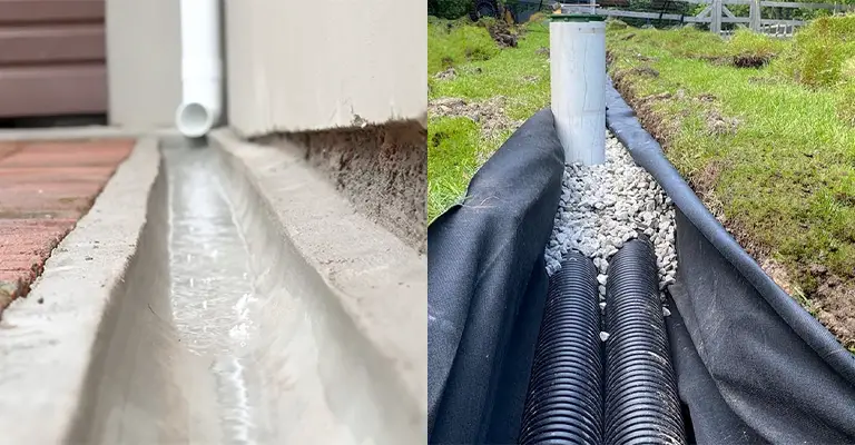 Install Channel Drains Or French Drains
