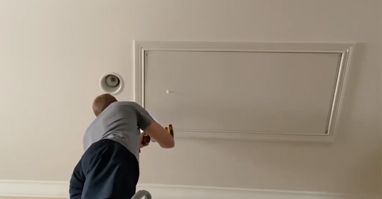 Remove The Lock And Handle From The Attic Door