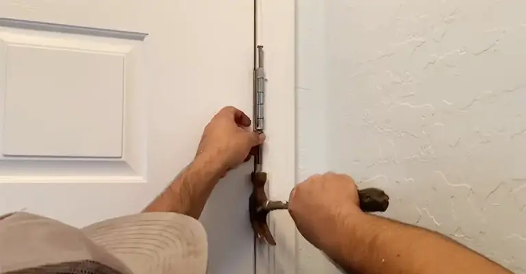 How To Remove A Door Hinge Pin With Non-Removable Pins