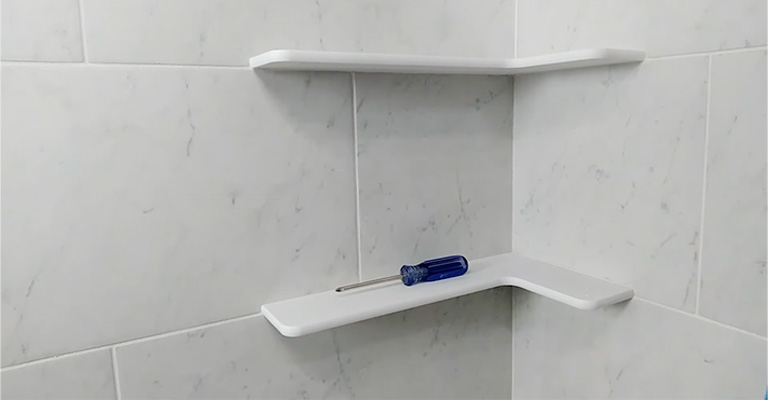 Where To Place Corner Shelves In Shower