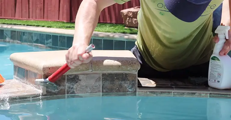 Removing Calcium from Pool Steps